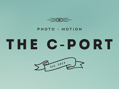 The C-Port Logo branding eye film icon logo motion nyc photo vector