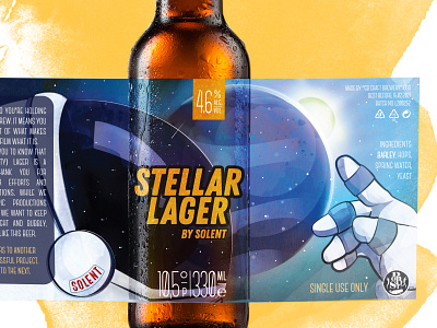 Craft Beer Label Design beer branding beer label cosmos craft craft beer design graphic design illustration label space spaceman stellar