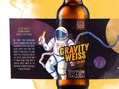 Craft Beer Label Design beer branding beer label craft craft beer craftbeer design graphic design gravity illustration label space spaceman