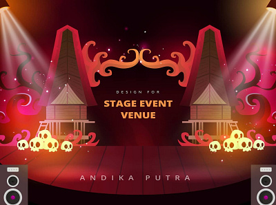 Darkness Stage branding design flat illustration illustrator logo