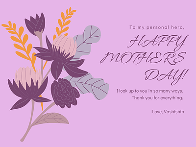 Mother's Day design illustration typography