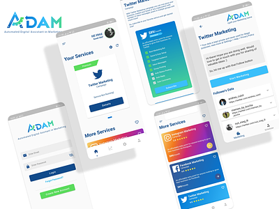 ADAM - Digital Marketing Mobile UI