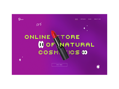 Online store of Natural cosmetics design designsite illustration landingpage logo sitedesign ui uiuxdesign ux website