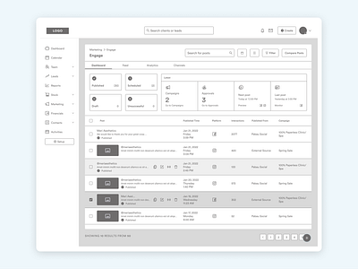 Down to the wire crm crm software dashboard design illustration interface management schedule ui