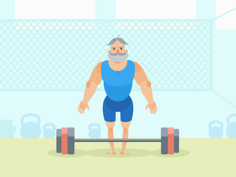 Weightlifter 2d animation