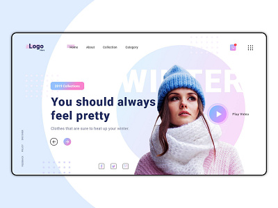 Winter Brand adobe adobe photoshop banner design banners branding clothes design girls pretty professional winter