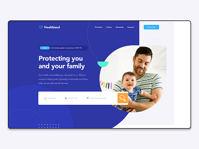 Healthland Banner adobe adobe photoshop banner design banners branding care design home professional ui