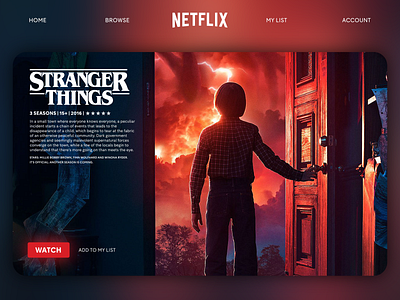 Netflix Overview Redesign amateur design ui