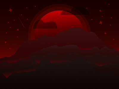 Blood Moon amateur illustration vector