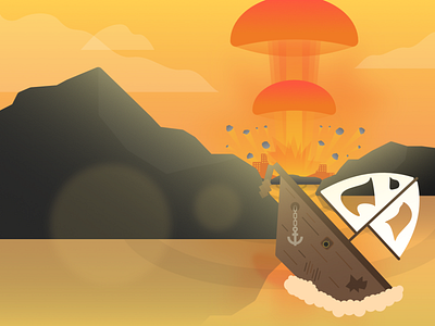 Nuclear Armageddon affinity designer affinitydesigner amateur competition entry explosion illustration nuclear