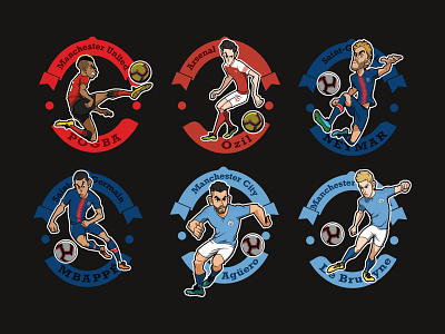 pattern design football illustration manchester city manchester united