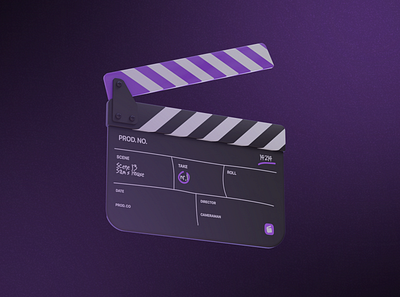 🎬 Clappeboard 3d blender branding