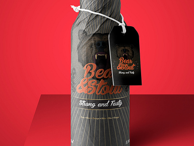 Bear&Stout · Craft Stout Beer (Concept) beer branding design label design packaging design