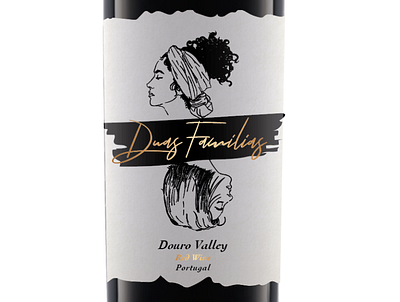 Duas Familias Douro DOC branding concept illustration label design packaging design