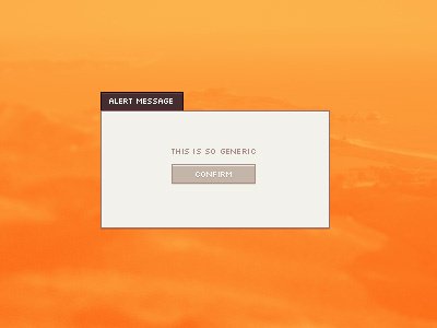Generic alert box confirm generic joke modal orange os pixel web 2.0