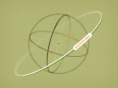 Spaceship Orbit diagram illustration info lens blur noise orbit photoshop science space sphere universe