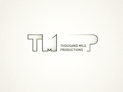 Thousand Mile Productions logo outline simple type
