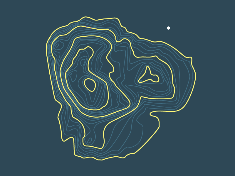 Mountain contour lines contours flat identity lines map shapes strokes topo map wip