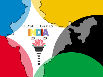 Olympic logo challenge , India olympiclogochallenge dribbble