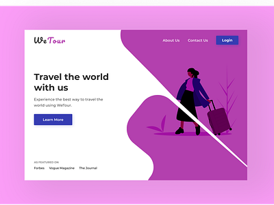 Landing Page for a Traveling Website