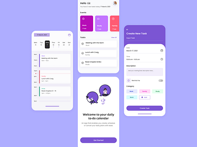 To-Do List App app design icon illustration minimal typography ui ux