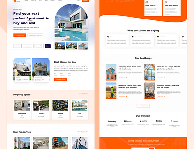 A Real Estate Landing Page design landing page typography ui website