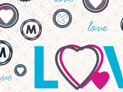 Love MWay heart love pattern