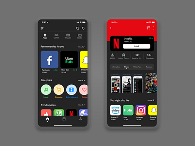 Playstore for IOS - Dark mode appdesign appstore dark mode dark theme inspiration ios iphone mobile app design mobile ui mobileui night mode playstore uidesign uxdesign uxui