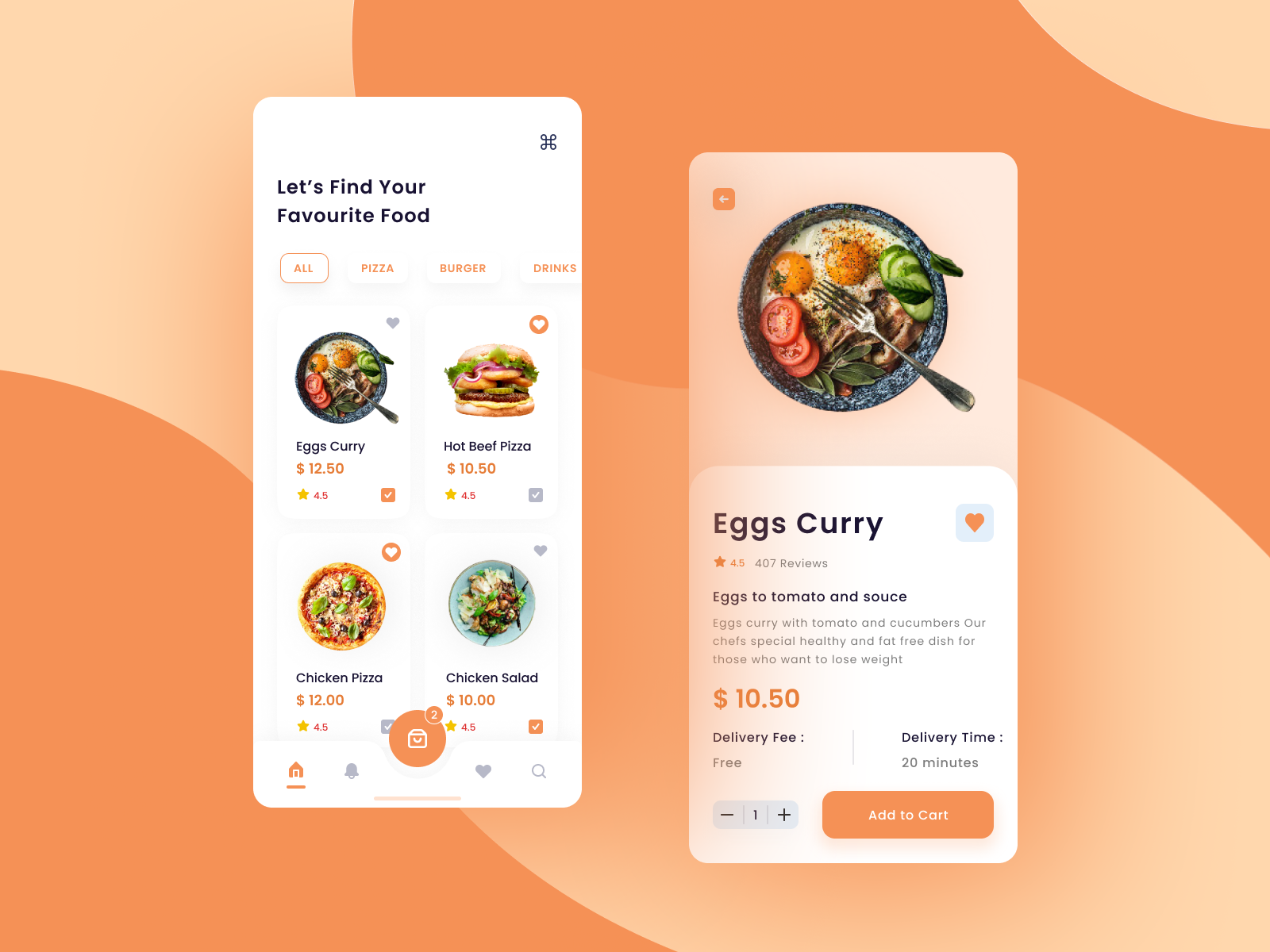 Food App Design by Faruqe Miah on Dribbble