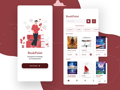 BookPoint Book Store App UI Design