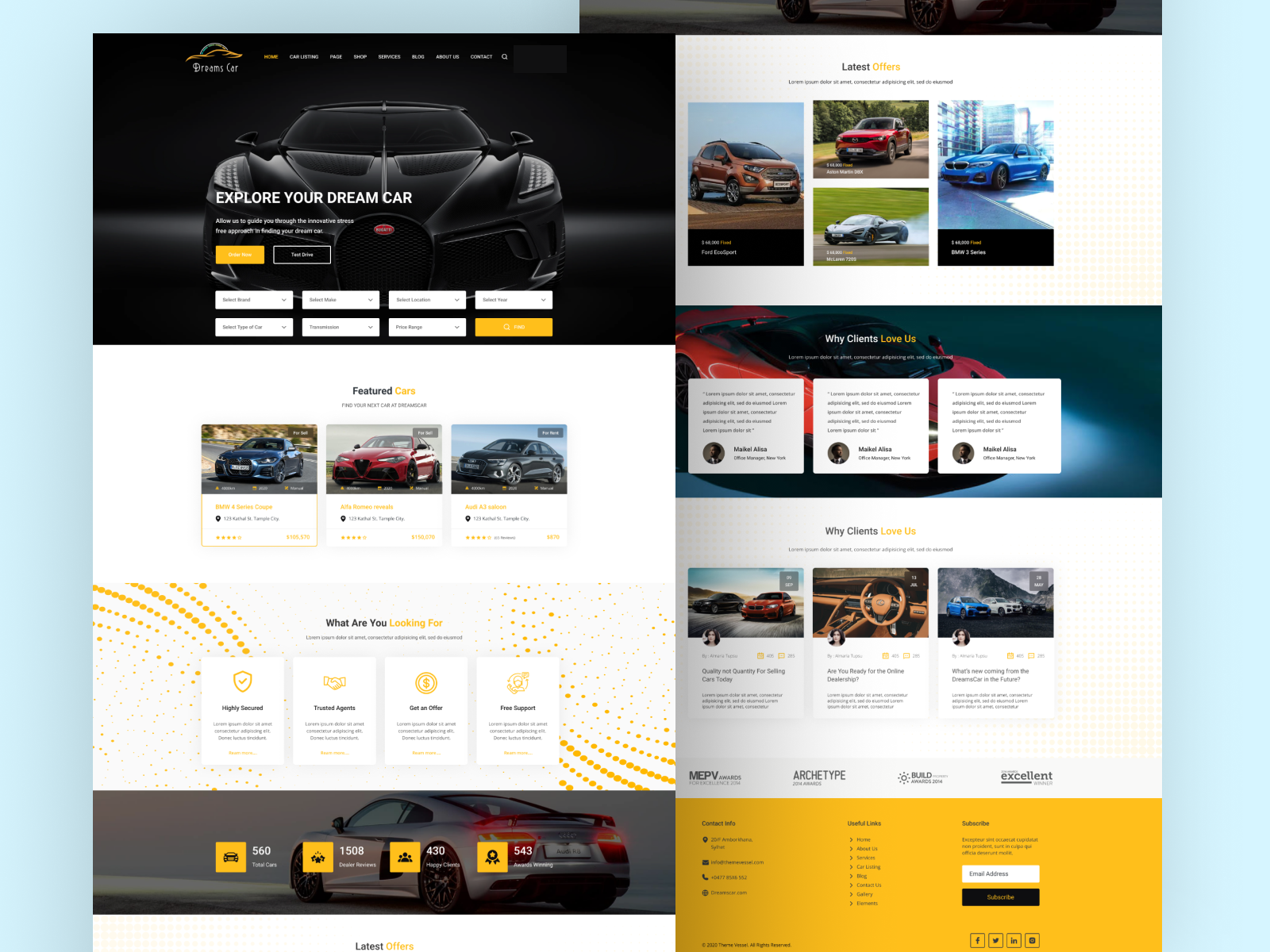 Car Dealership Website Homepage Design by Faruqe Miah on Dribbble