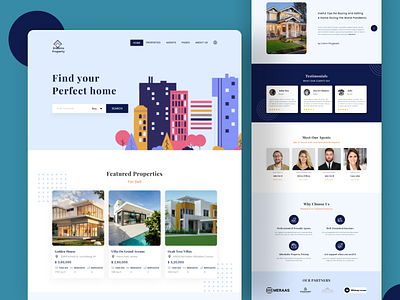 Real estate web landing page design