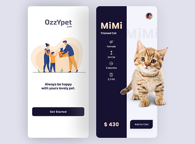 Trained Pet Shop & Service App animals app design cat dog figma mobile app mobile app design pet adoption pet animal pet app pet service app pet shop service app typhography ui ui design uidesign uiux uiux design ux