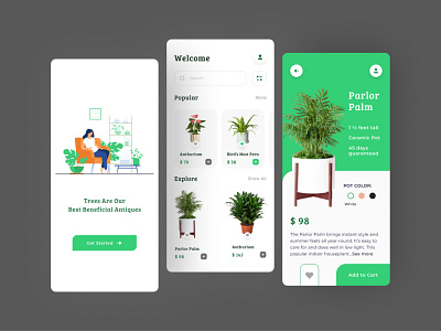 Plant Shop E-ecommerce app design