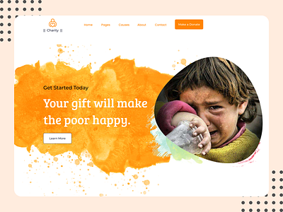 Charity Website Homepage Design