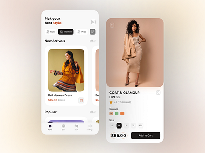 Fashion E-commerce mobile app design app app design appdesign e commerce ecommerce fashion fashion app fashion ecommerce fashion home ios minimal product product page store ui ui design uidesign ux ux design uxdesign