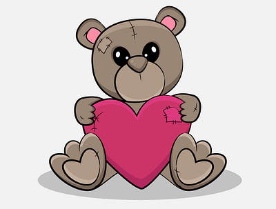 Bear Valentine's Day bear design illustration valentines vector