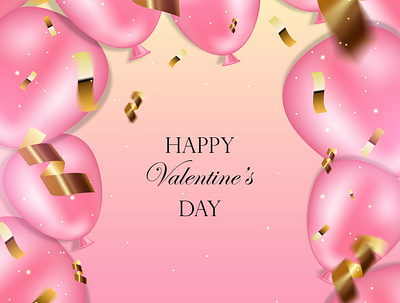 Happy Valentine's Day 2021 balloon design happy illustration pink valentine day valentines vector