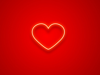 Neon Heart design heart illustration neon valentine day valentines vector