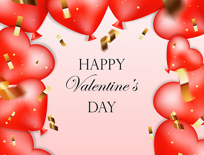 Banner "Happy Valentine's Day " 2021 design heart illustration valentine day valentines vector