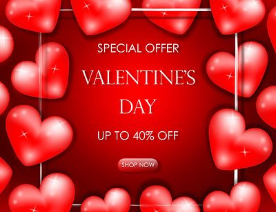Banner "Special offer for Valentine's Day " 2021 design illustration special offer valentine day valentines vector