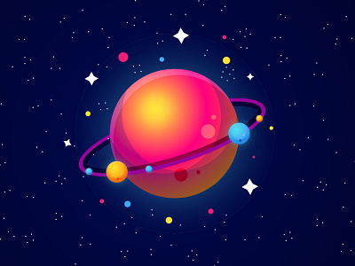 Outer space design illustration vector