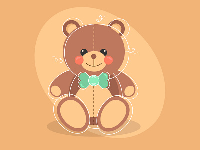 Teddy bear design illustration teddy bear vector