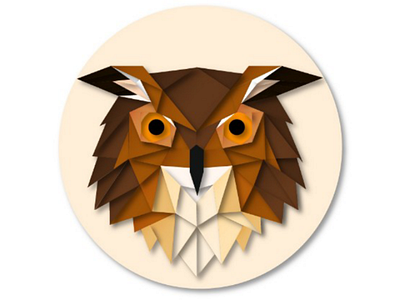 Owl illustration geometric design