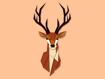 Deer vectorillustration art icon