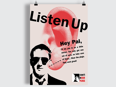 Can't Hear Plugs design marketing campaign poster typography