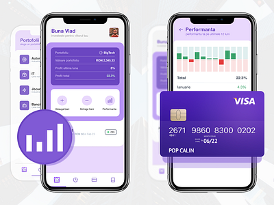 Mobile Application Dashboard for Stock Platform app finance investment ui ux