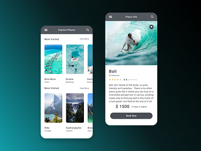 Travel App app design travel app ui ux