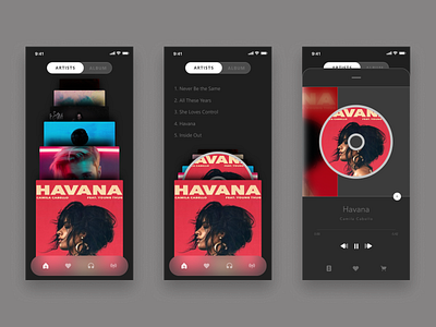 Music Player App Daily UI #13 app daily100 dailyui design music app music player ui ux