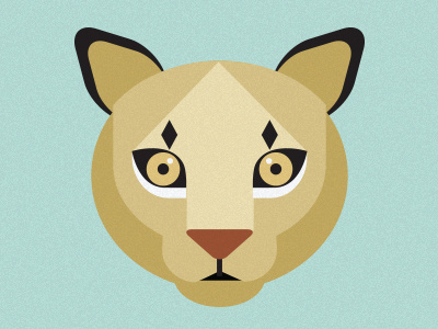Puma animal cat cougar endangered geometric icon illustration lion mountain panther puma